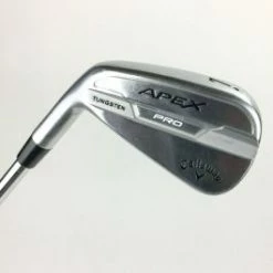 USED LEFT HAND CALLAWAY APEX PRO 21 STEEL IRON SET 6-PW STIFF-FLEX