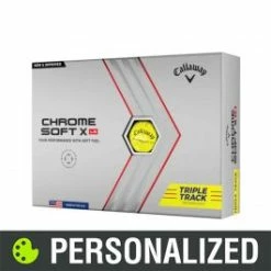 2023 Callaway Chrome Soft X LS Triple Track Personalized Yellow Golf Balls